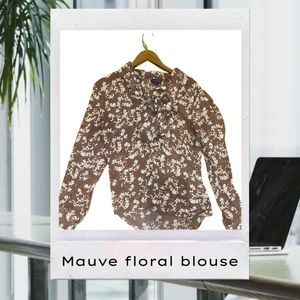 Mauve floral blouse